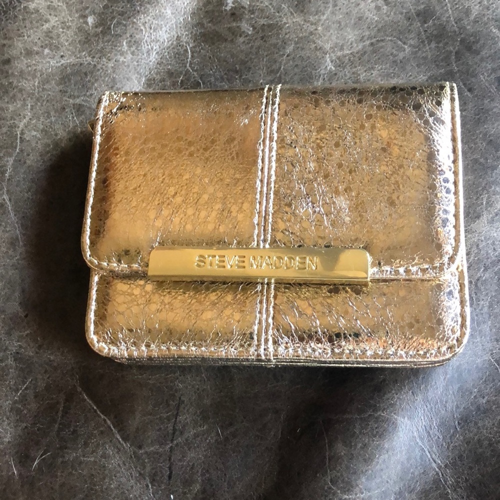 Steve Madden gold wallet